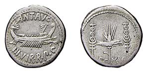 MARCANTONIO (32-31 a.C.) DENARIO - LEG XV - ... 