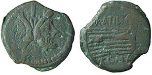 ATILIA (148 a.C.) M. Atilius Serranus - ASSE ... 