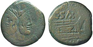 CLOVIA (169-158 a. C.) luvius Saxula - ASSE ... 