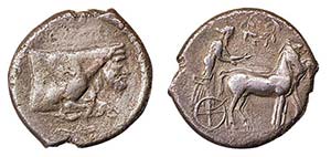 SICILIA - GELA (425-420 a.C.) TETRADRAMMA ... 
