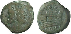 SAUFEIA (152 a.C.) L.Saufeius - ASSE gr.16,2 ... 