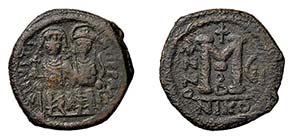 GIUSTINO II E SOFIA - NICOMEDIA (565-578) ... 
