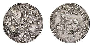 ROMA - LEONE X (1513-1521) GIULIO gr.3,91 -  ... 