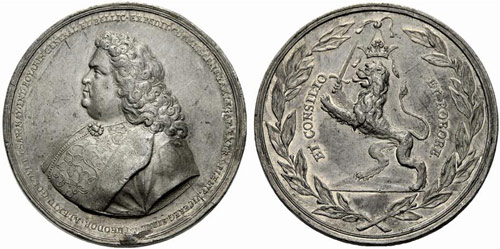 Pewter medal n. d. (1698). Count ... 