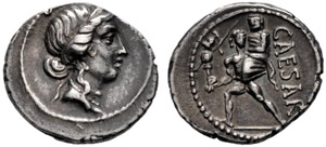 C. Iulius Caesar. Denarius 48/47, ... 