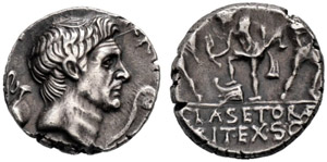 Sextus Pompeius Pius. Denarius ... 