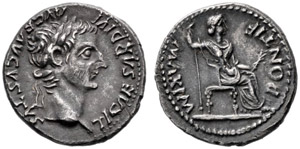 Tiberius, 14-37 - Denarius 14/37, ... 