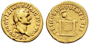 For Domitianus - Aureus 80, Rome. ... 