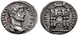 Diocletian, 284-305 - Argenteus c. ... 