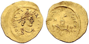 Justinus II, 565-578 - Tremissis ... 