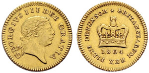 George III. 1760-1820. 1/3 Guinea ... 