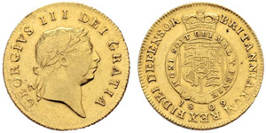 George III. 1760-1820. ½ Guinea ... 