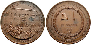 Brescia - Bronzemedaille 1797. Auf ... 