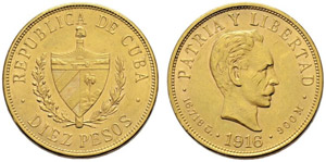 Republik - 10 Pesos 1916. 16.72 g. ... 