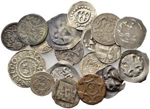 Diverse Münzen (1300). ... 