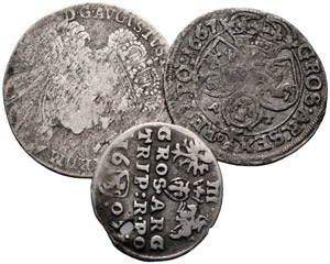 Lot - Diverse Münzen. 3 Gröscher ... 