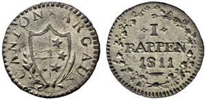 Aargau - Rappen 1811. 0.65 g. ... 
