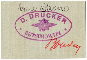 D. Drucker. 1 Krone o. J. D. H. ... 