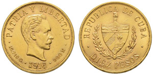 Republik - 10 Pesos 1916. 16.71 g. ... 