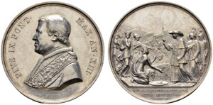 Pio IX. 1846-1878. ZSilbermedaille ... 