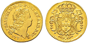 João V. 1706-1750. ½ Escudo ... 