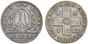 Basel - Kanton - Batzen 1826. ... 