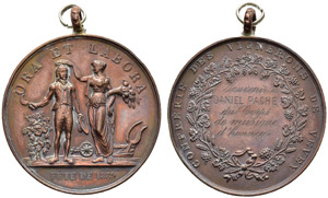 Vevey - Bronzemedaille 1889. Fête ... 