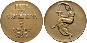 Vevey - Bronzemedaille 1927. Fête ... 