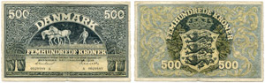 500 Kronen von 1939, Prefix A. ... 