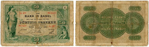Basel - 50 Franken vom 2. Januar ... 