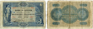 Luzern - 100 Franken vom 1. Juli ... 