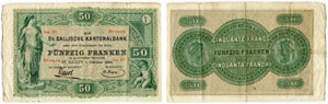 St. Gallen - 50 Franken vom 1. ... 