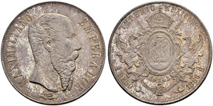 Maximilian I. 1864-1867. 1 Peso ... 