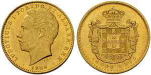 Luis I. 1861-1889. 10000 Reis ... 