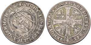Vierteltaler (10 Batzen) 1680. Av. ... 