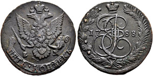 1763 - 5 Kopecks 1788, ... 