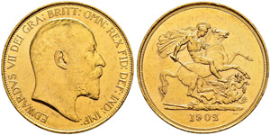 Edward VII. 1901-1910.  - 5 Pounds ... 