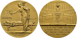 Medaglia in bronzo 1921. Ignoto ... 