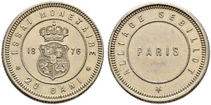 Probe - 20 Bani 1876, Heaton Mint. ... 