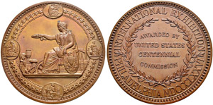 Bronzemedaille 1876. Preismedaille ... 