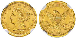 2 1/2 Dollars 1878. Fr. 114. NGC ... 