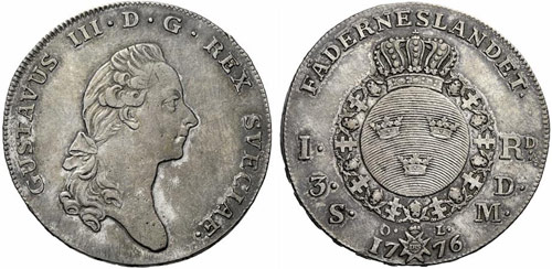 SCHWEDEN - Gustav III. 1771-1792. ... 