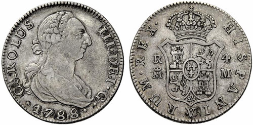 SPANIEN - Carlos III. 1759-1788. 4 ... 