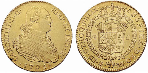 SPANIEN - Carlos IV. 1788-1808. 4 ... 