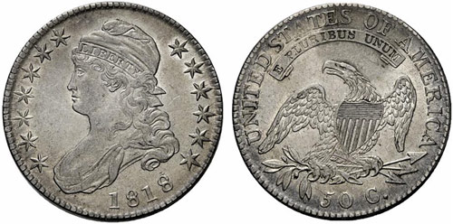 USA - ½ Dollar 1818. 12,43 g. ... 