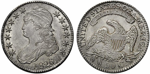 USA - ½ Dollar 1826. 13,42 g. ... 