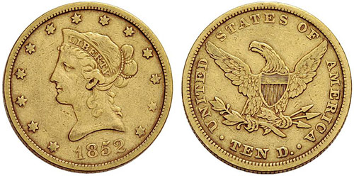 USA - 10 Dollars 1852, ... 