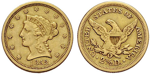 USA - 2 ½ Dollars 1852, New ... 