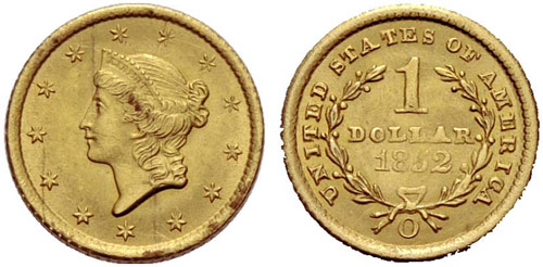 USA - 1 Dollar 1852, New Orleans. ... 