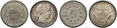 USA - 5 Cents 1868. 5,01 g. ... 